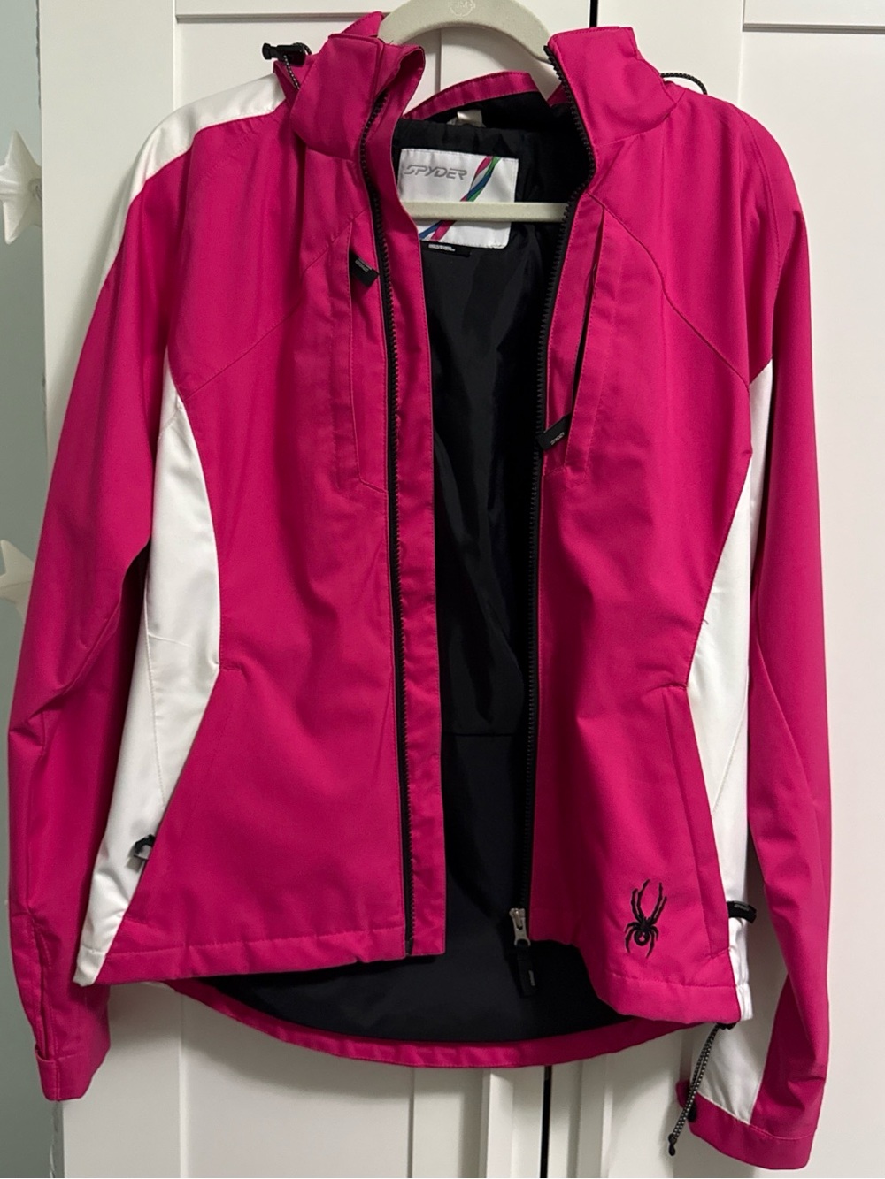 Spyder Women’s Hot Pink and White Ski Softshell Jacket